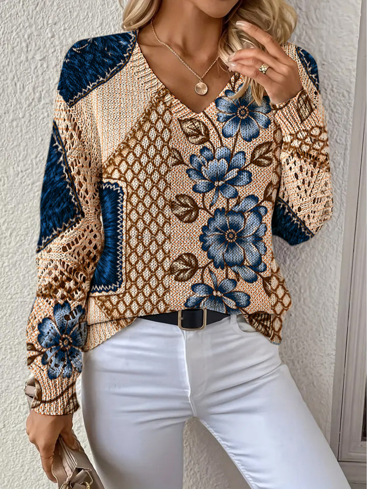 Zivora - Color-Blocked Knit Top