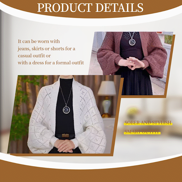 Eryla - Pointelle Knit Shawl Cardigan