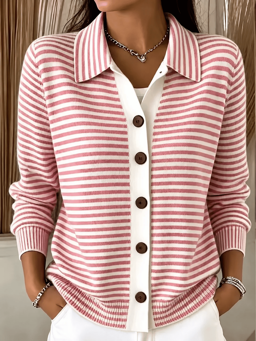 Neraya - Printed Knit Cardigan