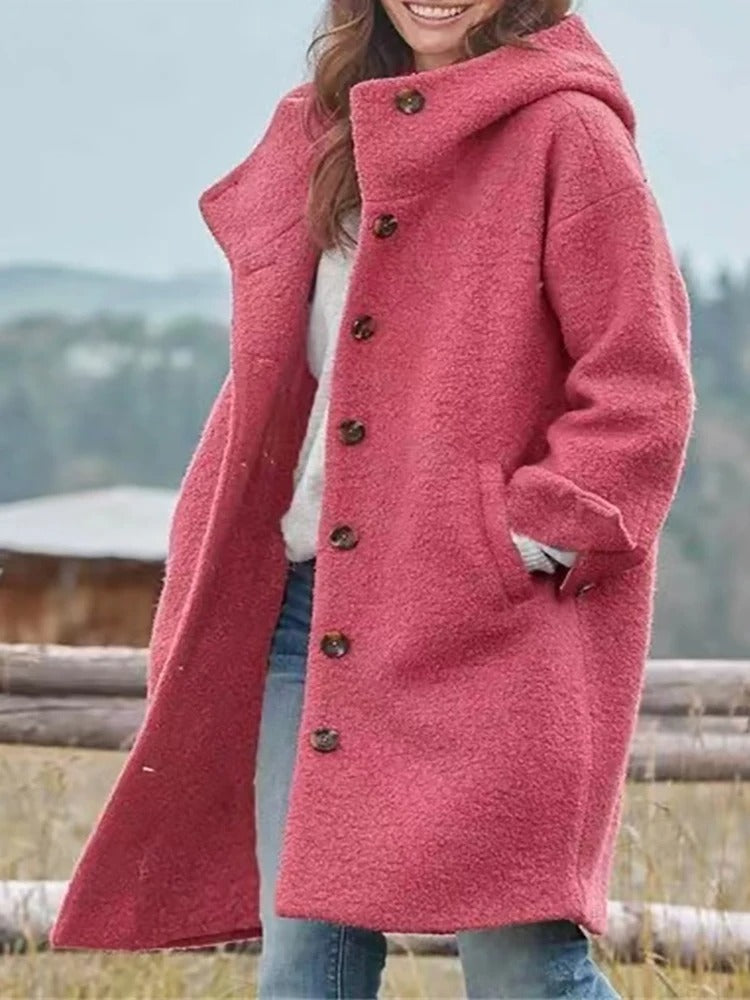 Rivena - Belted Woven Long Coat