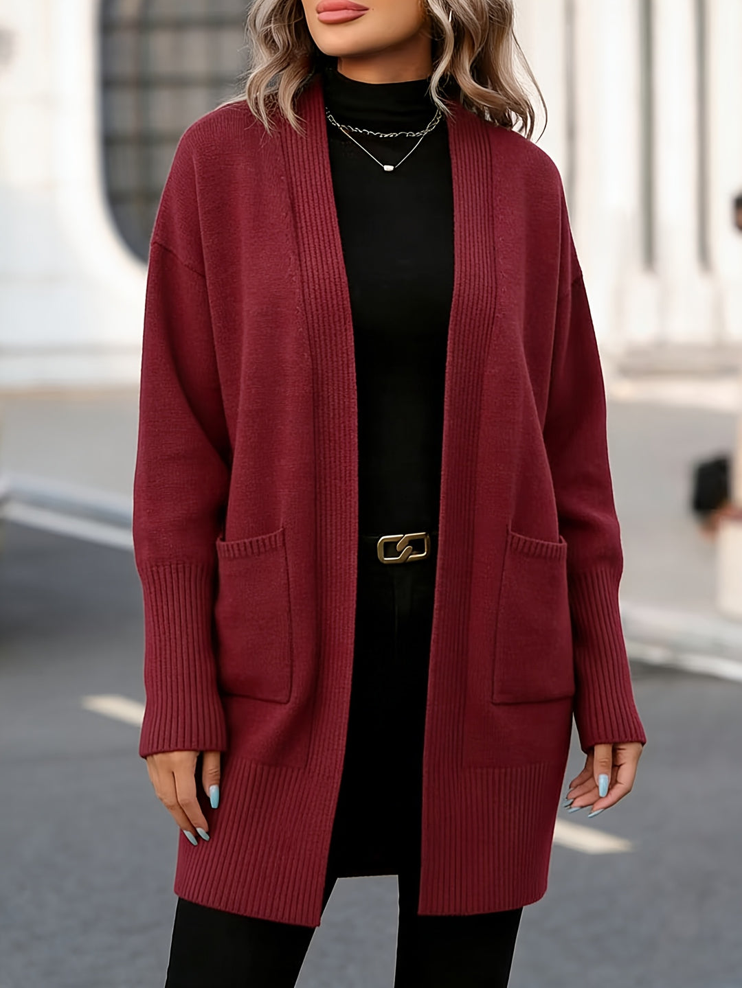 Navira - Ribbed Knit Cardigan