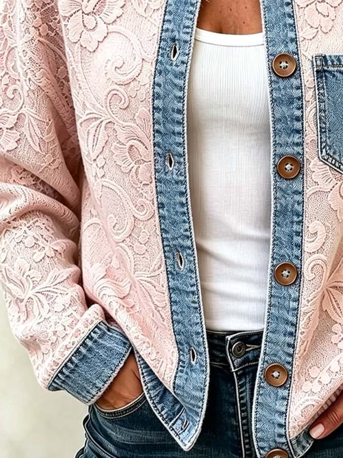 Kelira - Maple Leaf Print Sweater Knit Cardigan