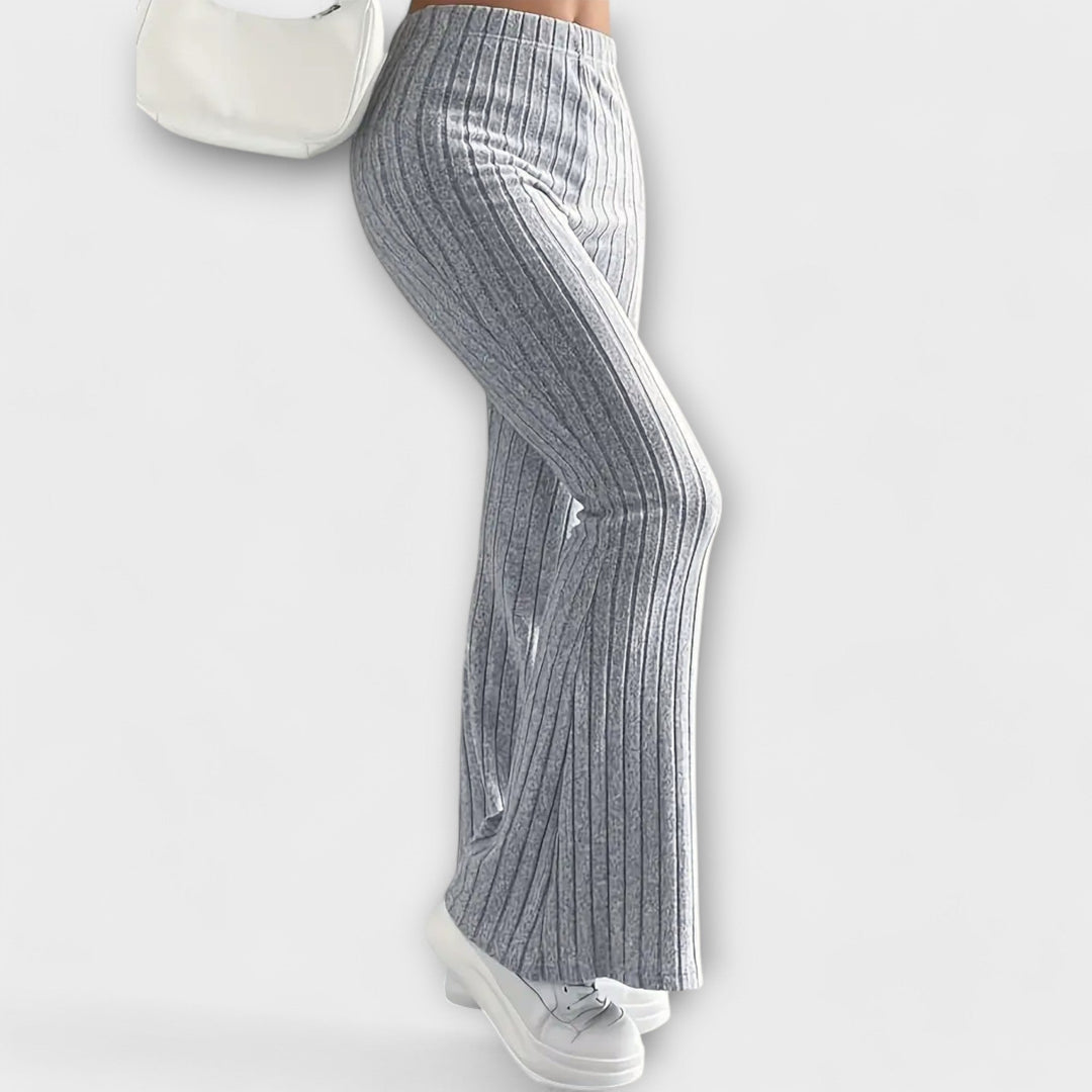 Velara - Elastic Waistband Woven Trousers