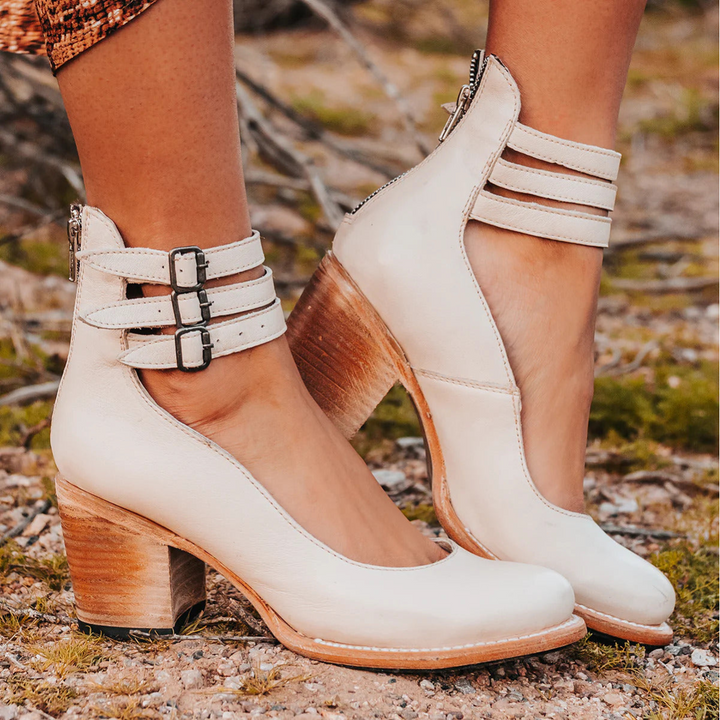 Navira - Strappy Leather Heels