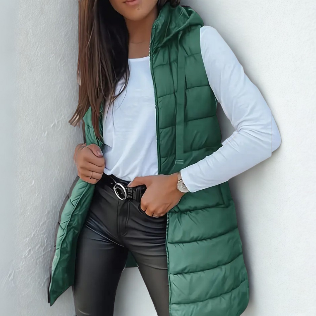 Naleia - Hooded Woven Women's Gilet