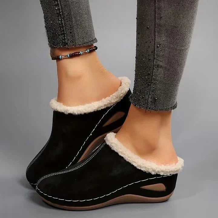 Mireva - Wide-Toe Fur-Lined Sandals