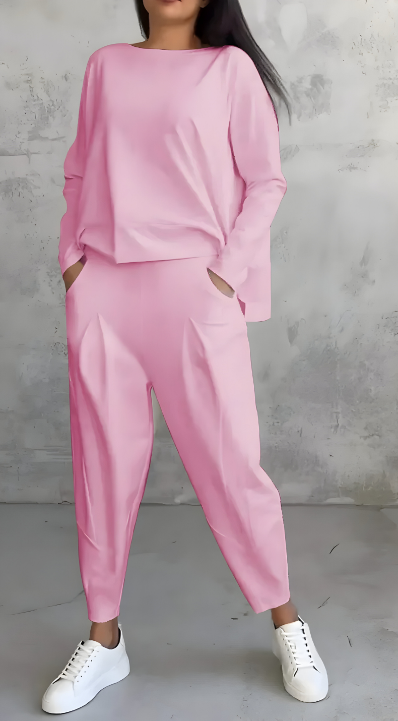 Veyla - Side-Zip High Collar Knit Set