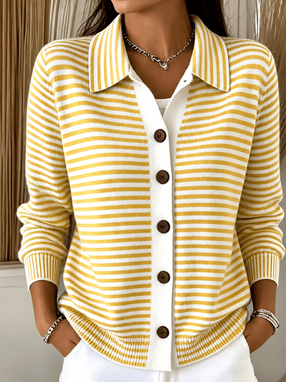 Neraya - Printed Knit Cardigan