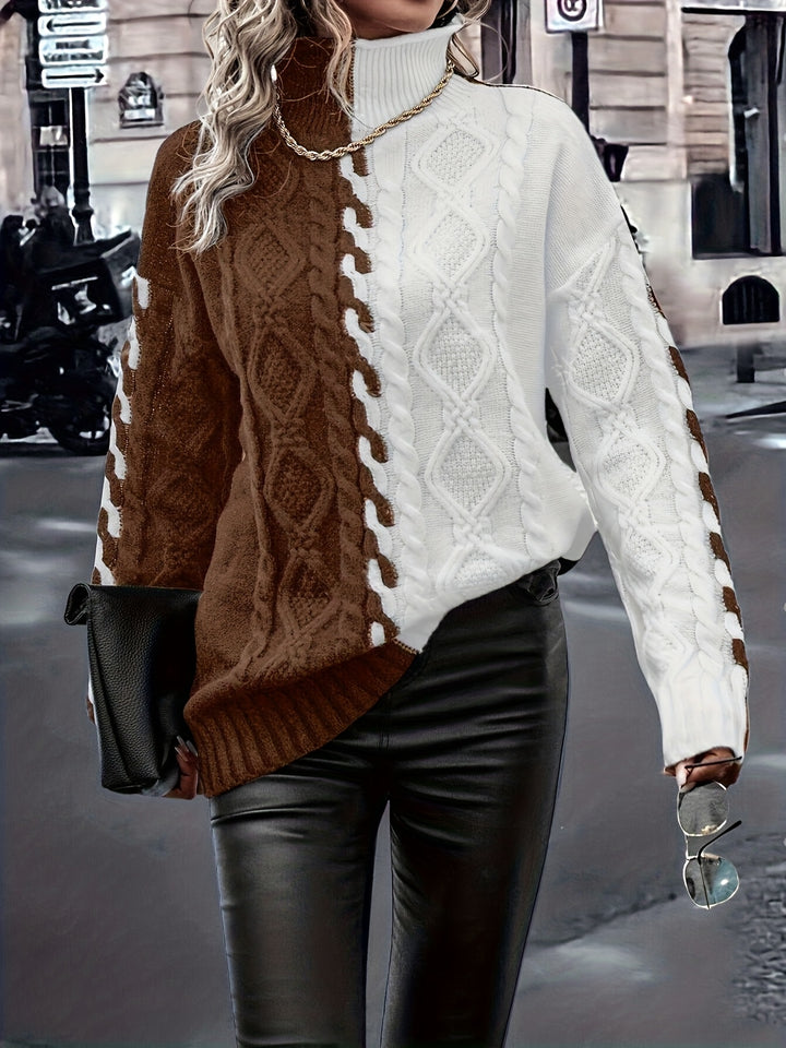 Nerise - Vertical Stripe Knit Blouse