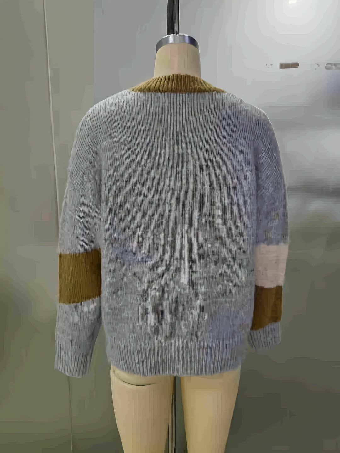 Luniva - Spliced Color-Block Knit Pullover