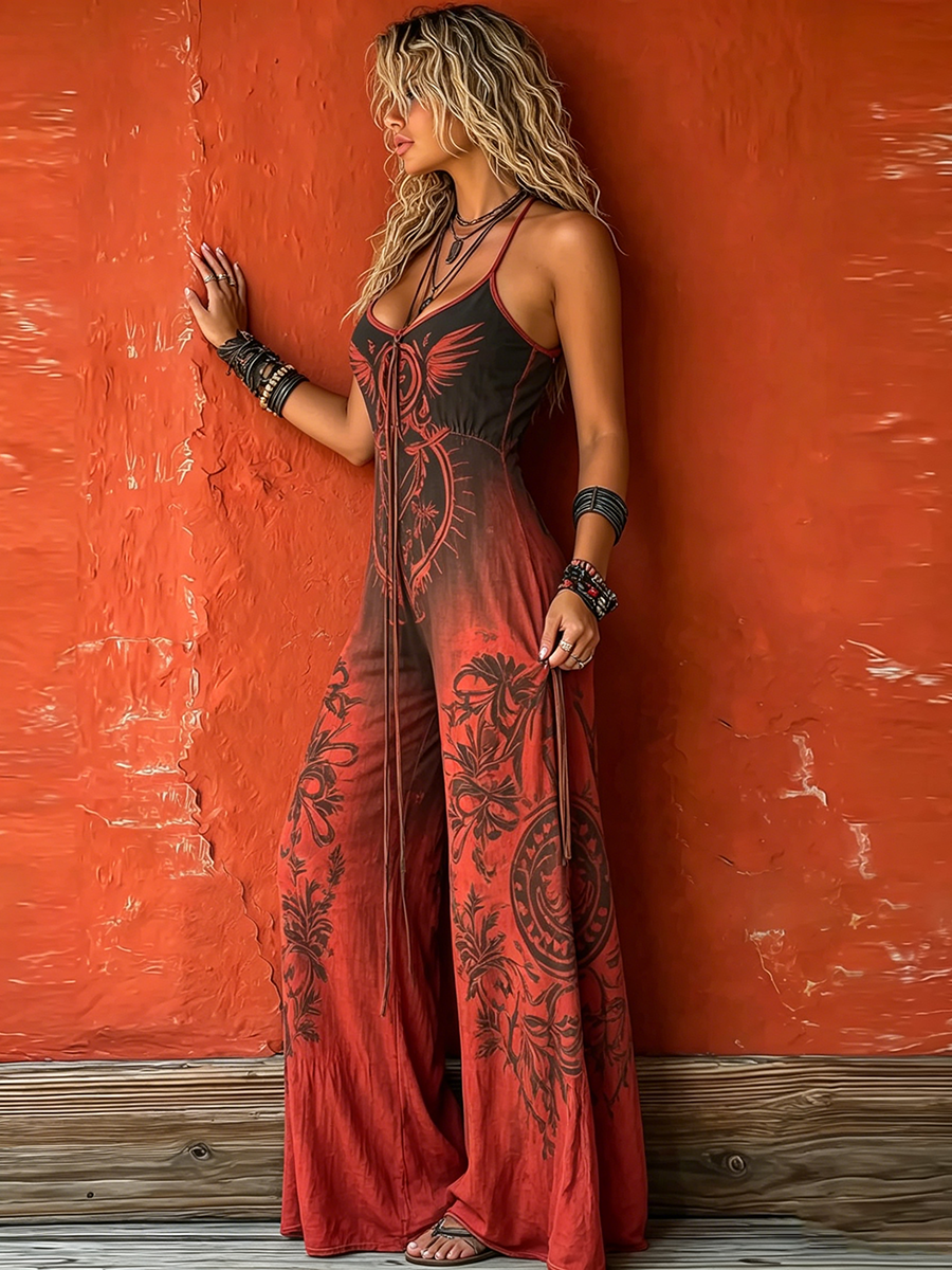 Zavine - Strappy Cotton-Blend Jumpsuit