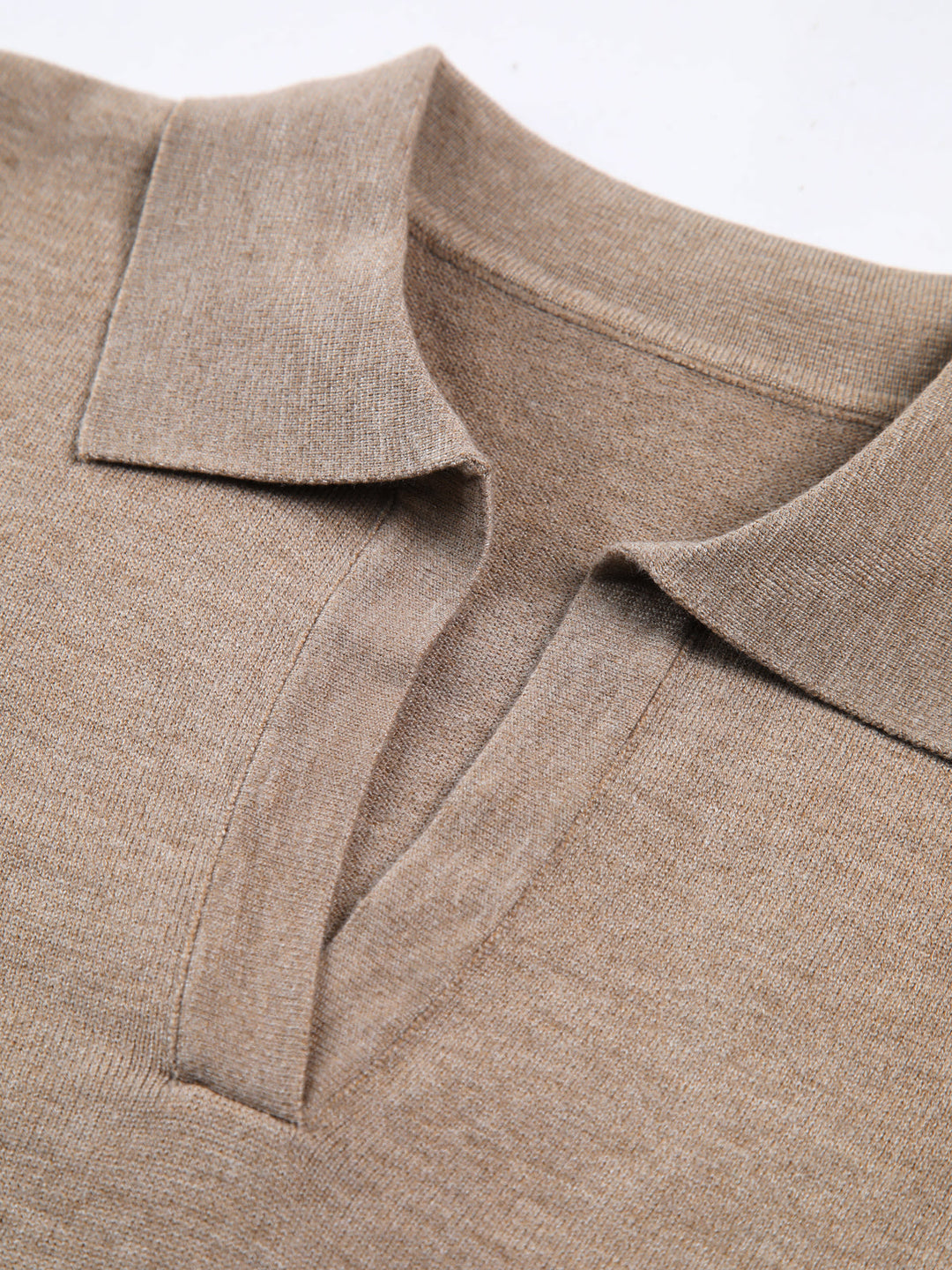 Elyra - Polo V-Neck Fine Knit Jumper