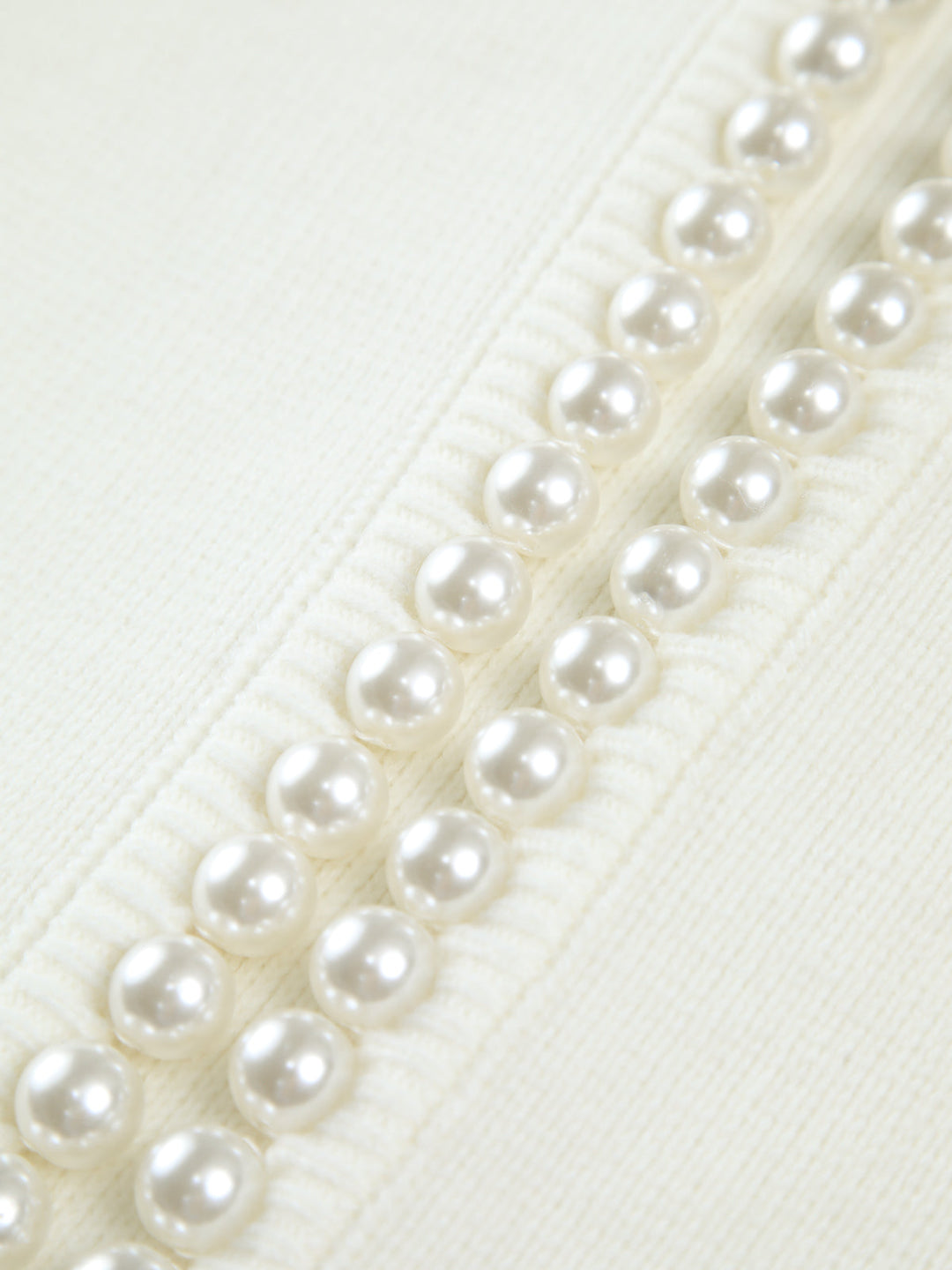 Virela - Pearl-Trim Knit Jacket