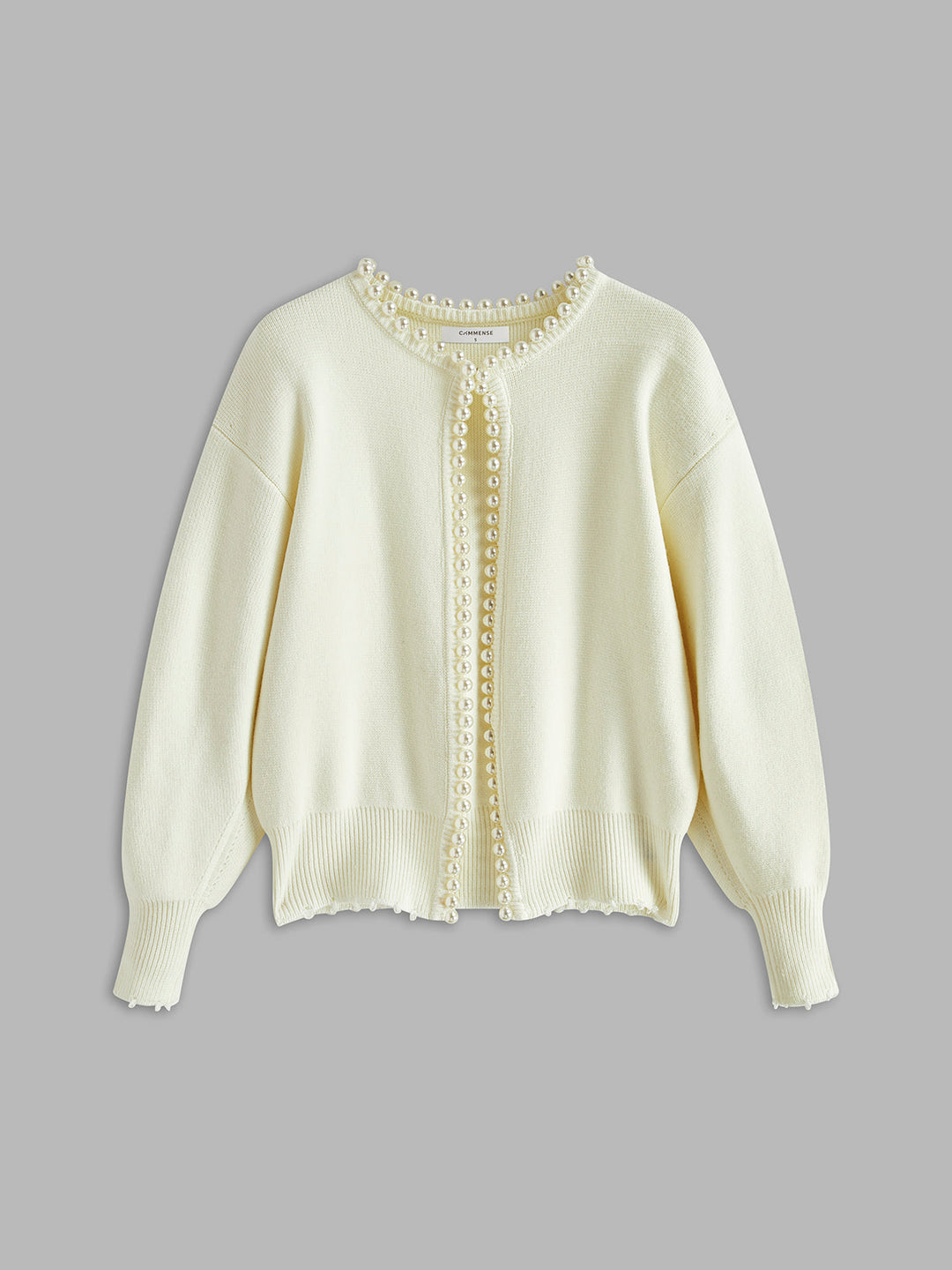 Virela - Pearl-Trim Knit Jacket