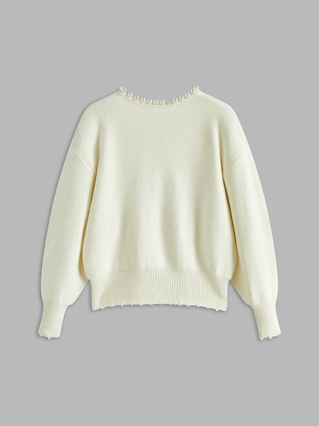 Virela - Pearl-Trim Knit Jacket