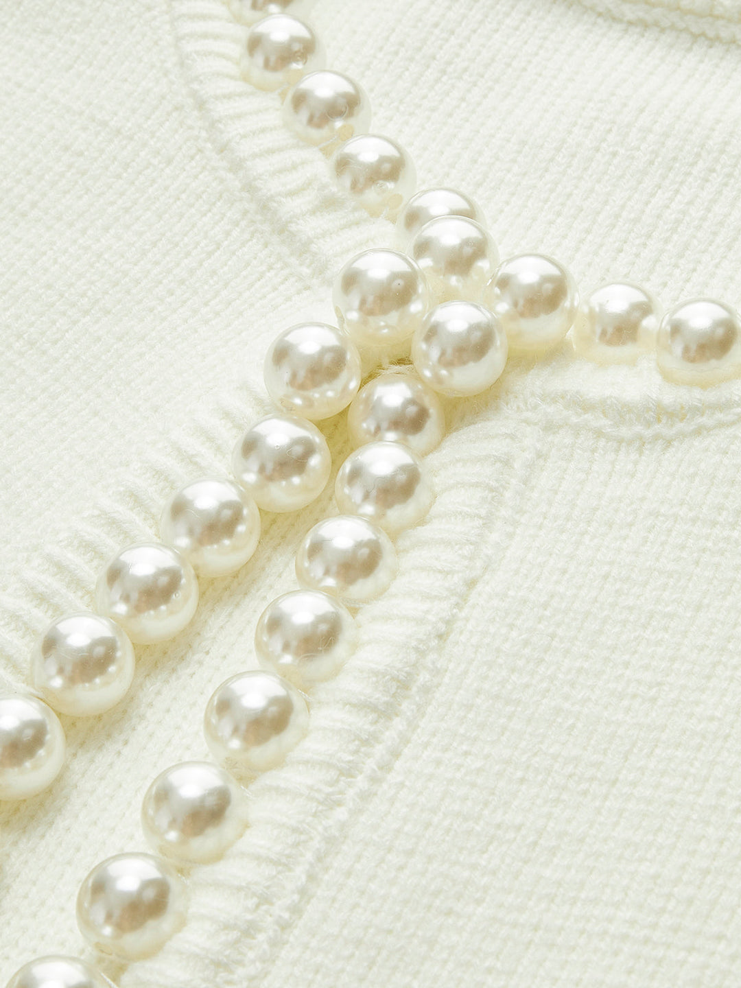 Virela - Pearl-Trim Knit Jacket