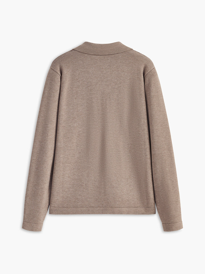 Elyra - Polo V-Neck Fine Knit Jumper