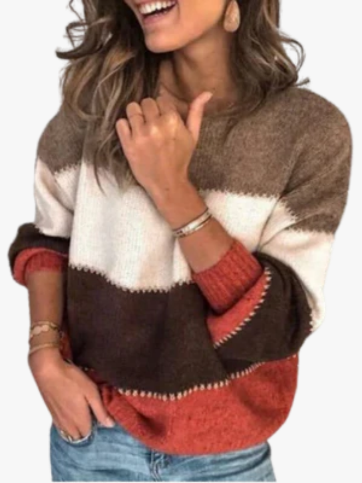 Ilyra - Striped Patchwork Mohair-Blend Pullover