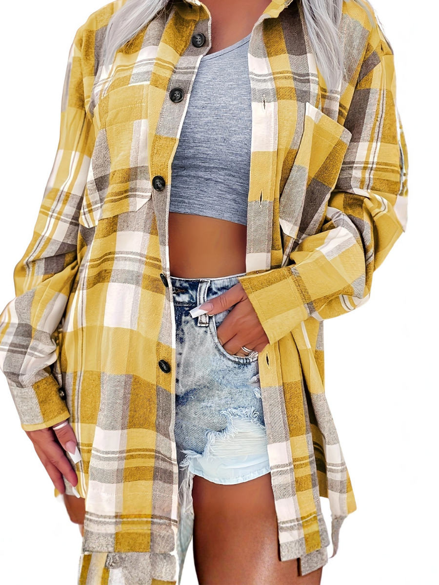 Rilena - Gingham Check Long Sleeve Shirt