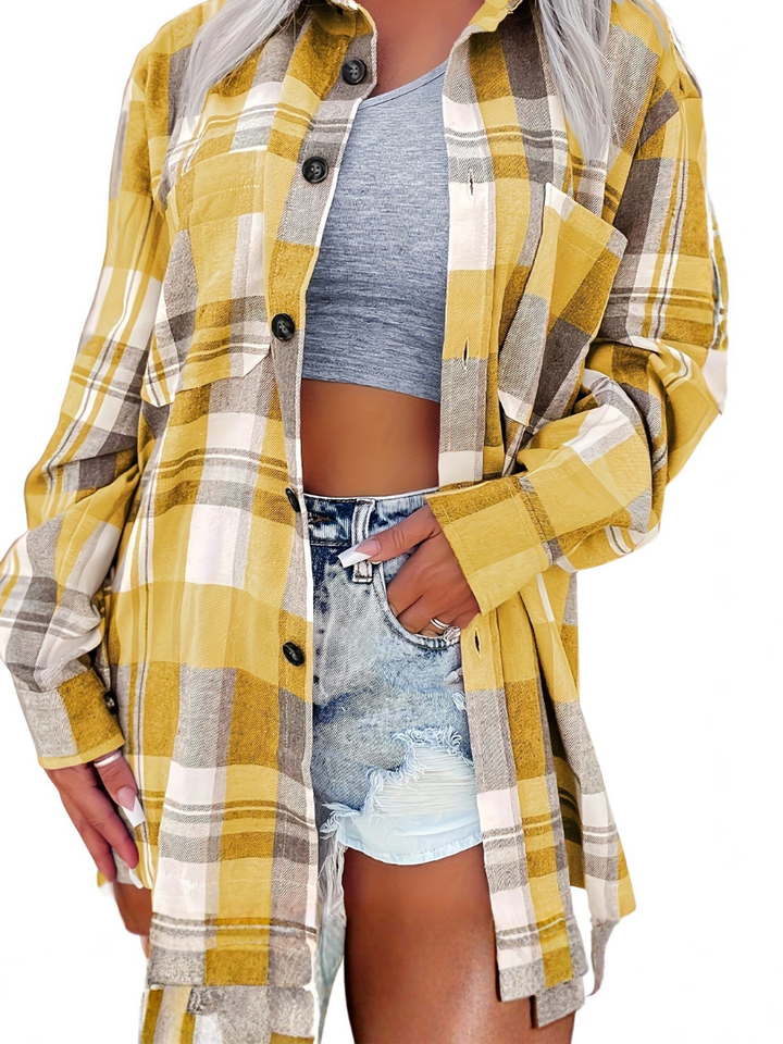 Rilena - Gingham Check Long Sleeve Shirt