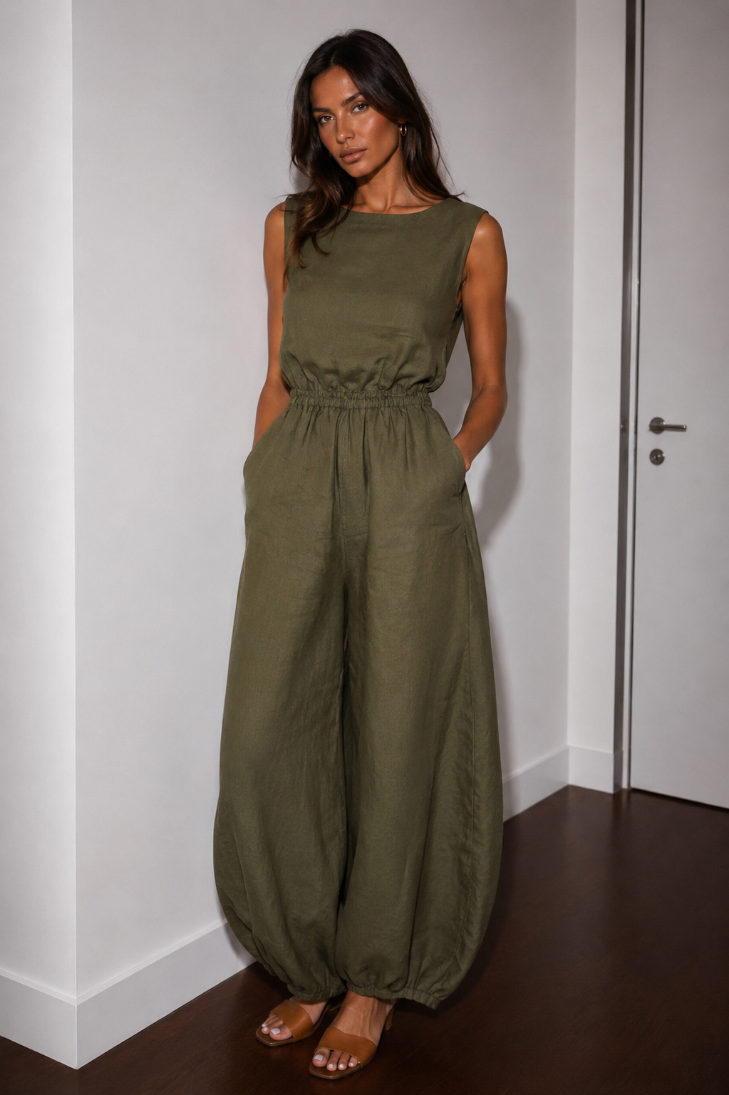 Nevara - Wide-Leg Lightweight Jumpsuit