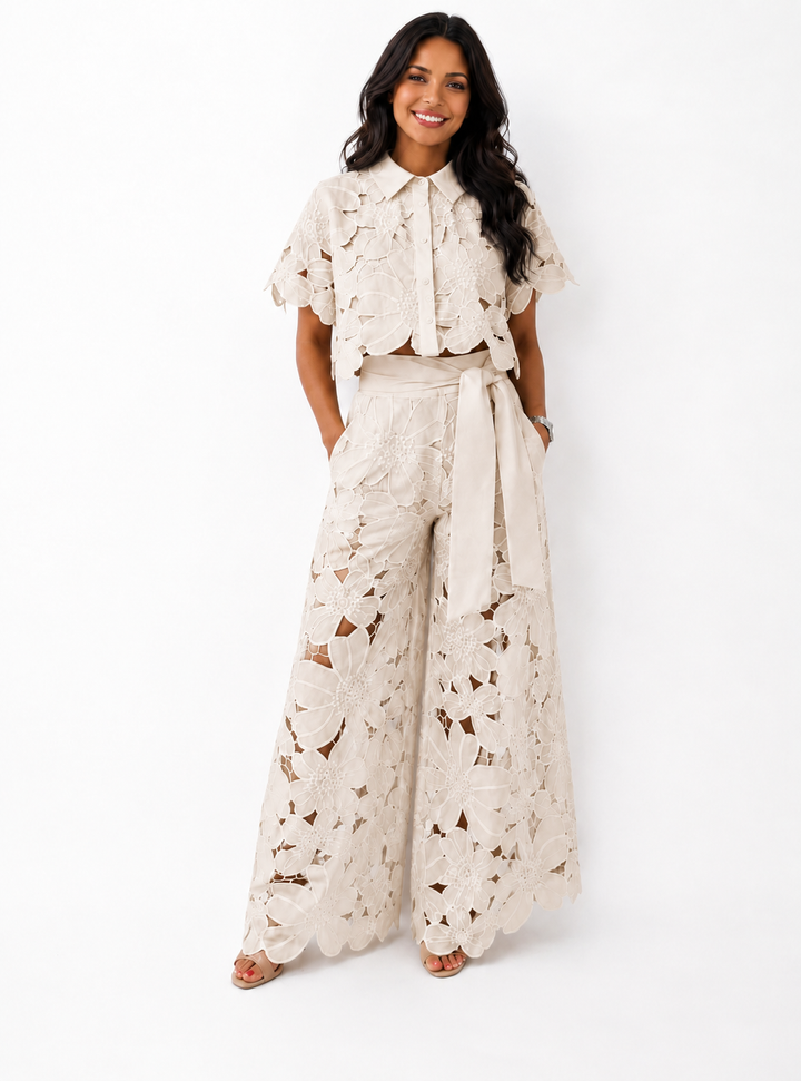 Noreli - Scalloped Hem Lace Set