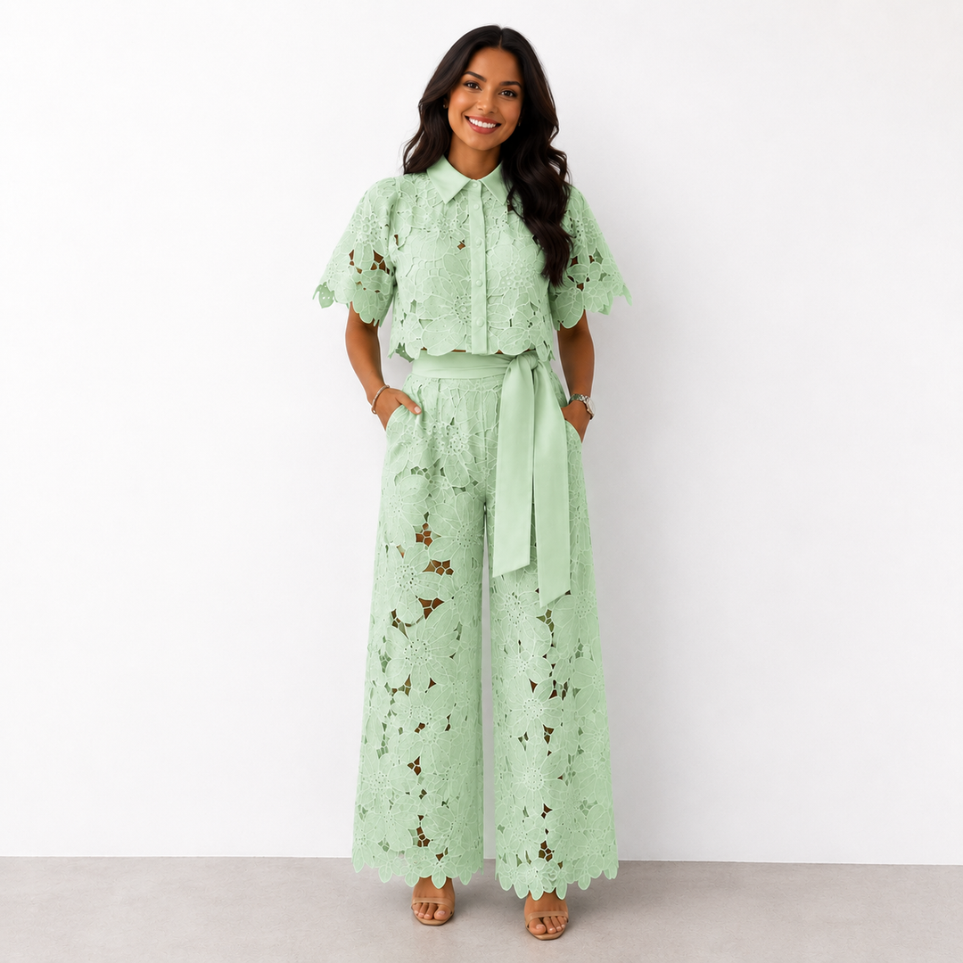 Noreli - Scalloped Hem Lace Set