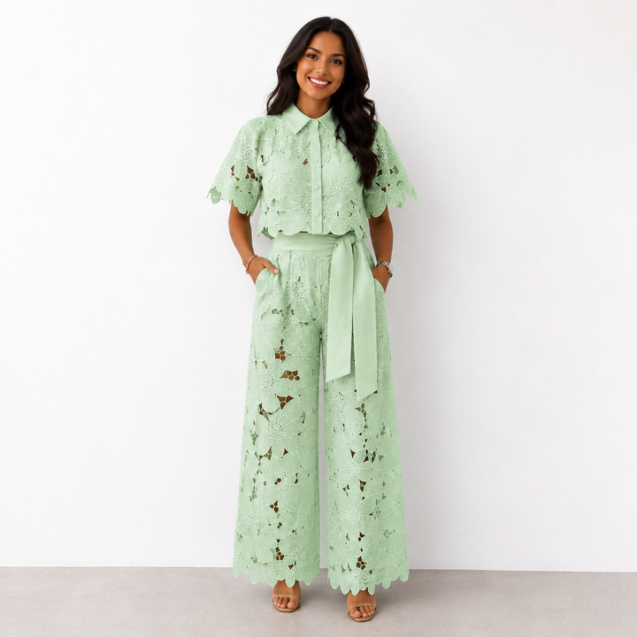 Noreli - Scalloped Hem Lace Set