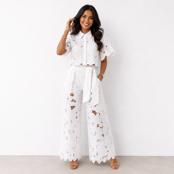 Noreli - Scalloped Hem Lace Set