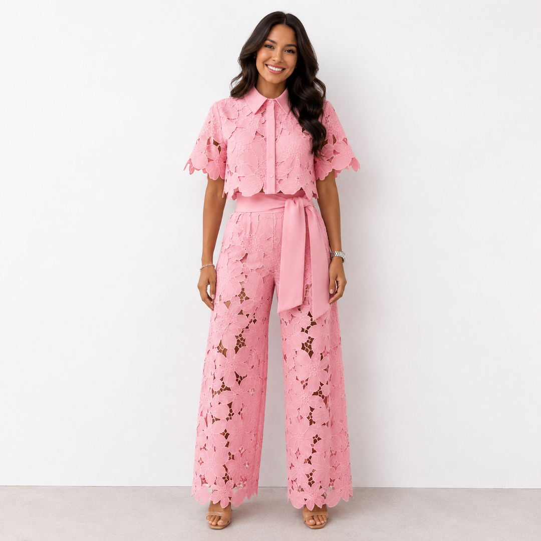 Noreli - Scalloped Hem Lace Set