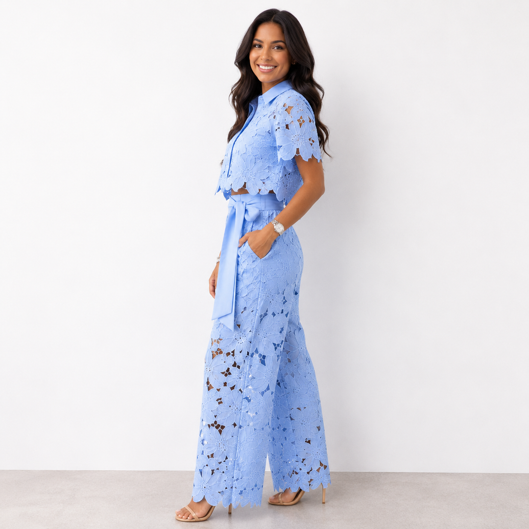 Noreli - Scalloped Hem Lace Set