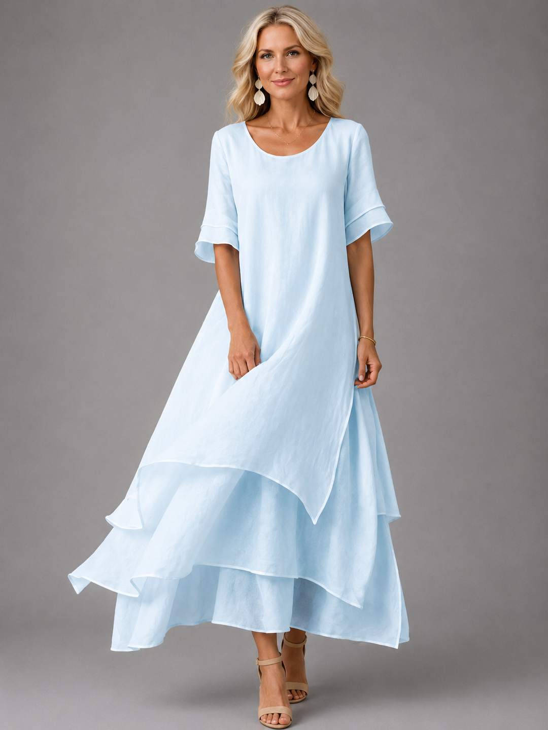 Arlise - Layered Skirt Maxi Dress