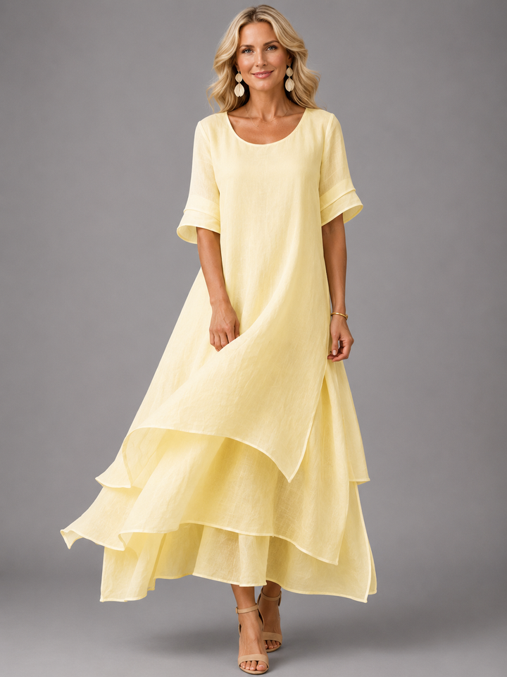 Arlise - Layered Skirt Maxi Dress