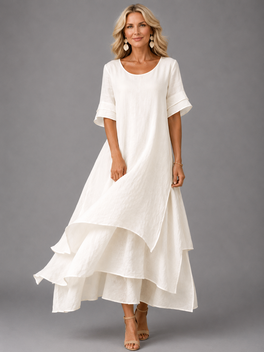 Arlise - Layered Skirt Maxi Dress