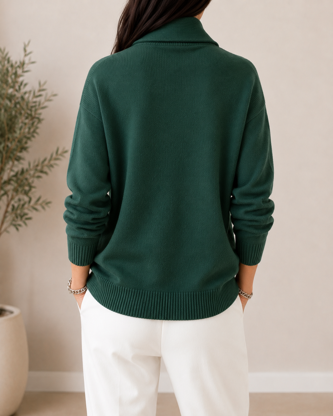 Noreli - V-Neck Knit Sweater