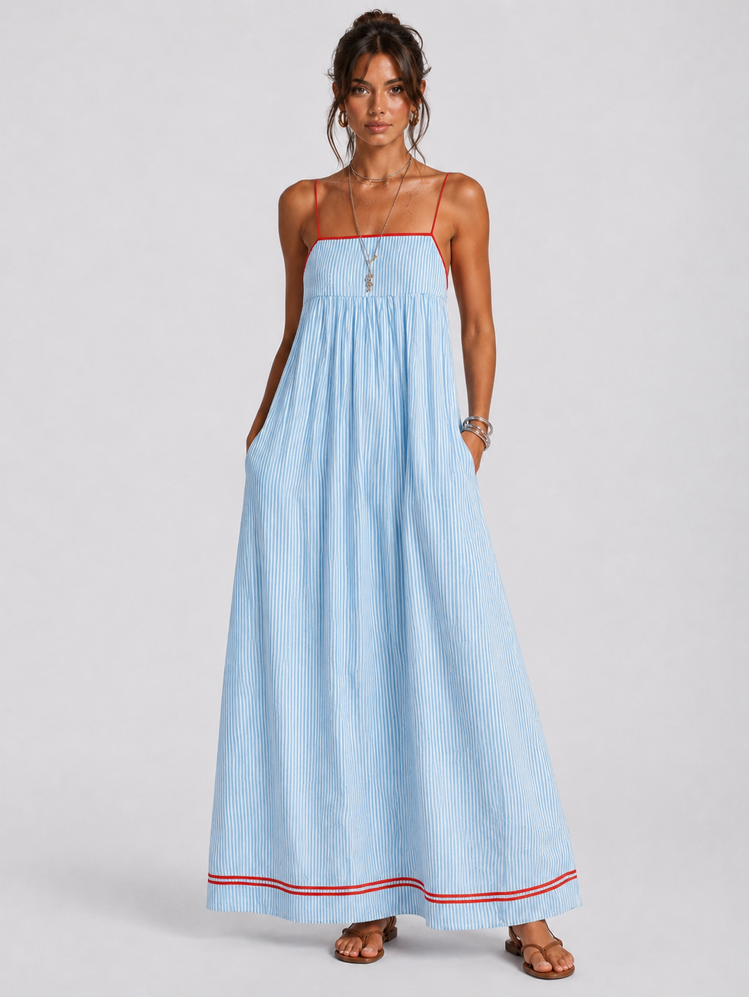 Calira - Sleeveless Drape Dress