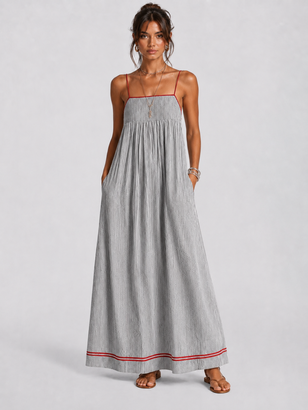 Calira - Sleeveless Drape Dress