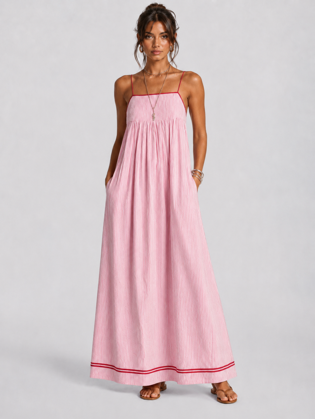 Calira - Sleeveless Drape Dress