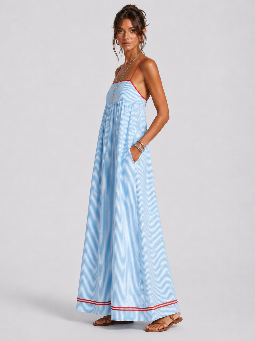 Calira - Sleeveless Drape Dress