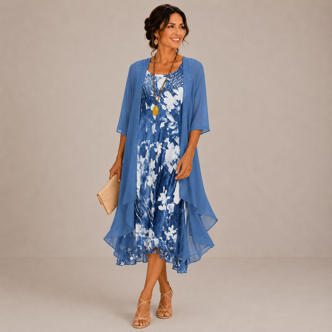 Noreli - Two-Layer Woven Midi Dress