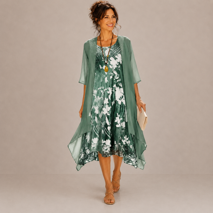 Noreli - Two-Layer Woven Midi Dress