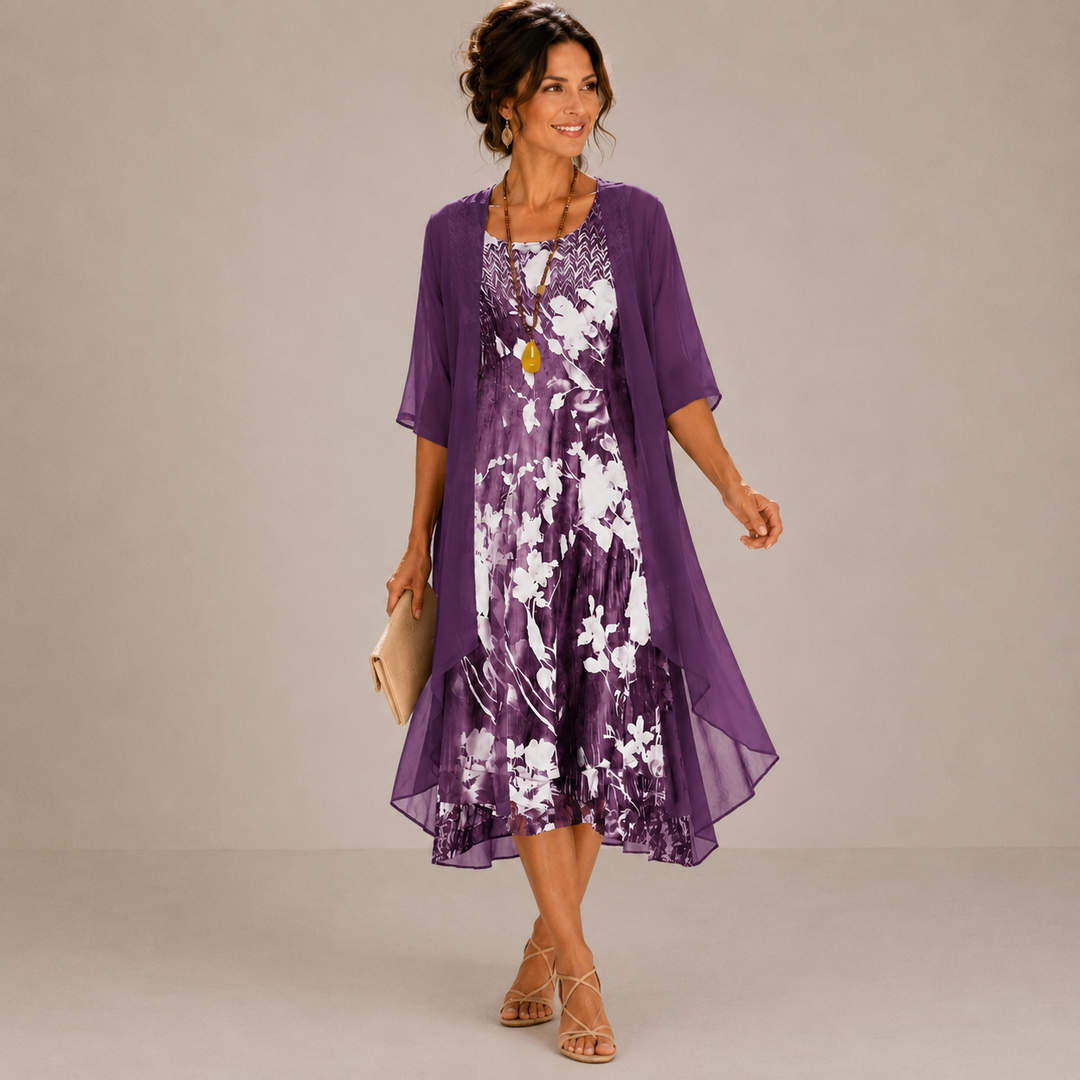 Noreli - Two-Layer Woven Midi Dress