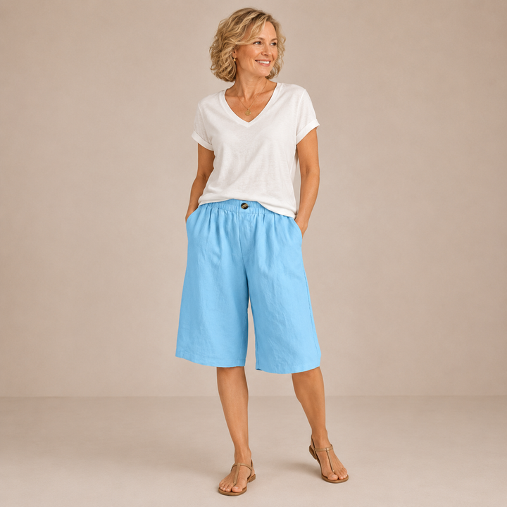 Mevra - Elastic Waist Shorts