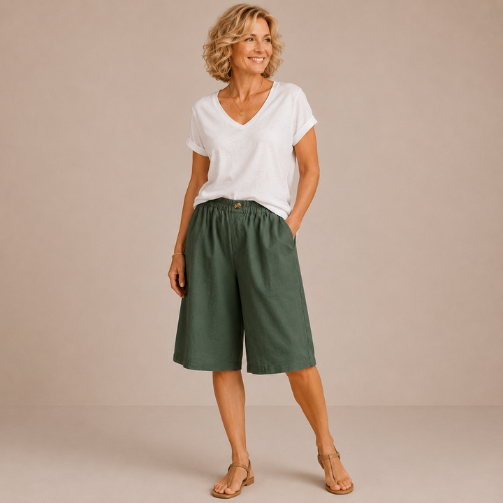 Mevra - Elastic Waist Shorts