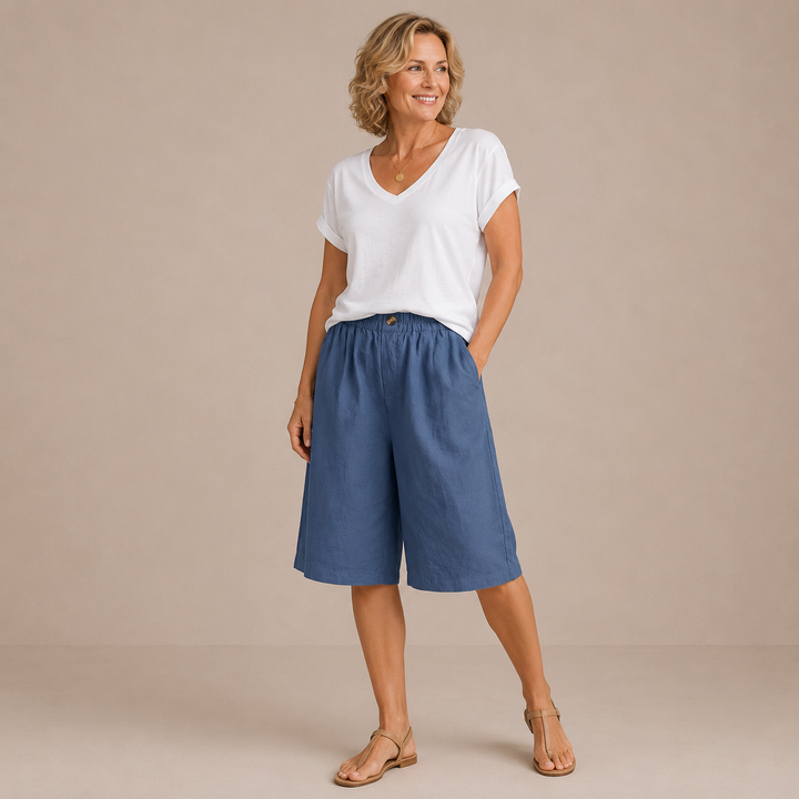 Mevra - Elastic Waist Shorts
