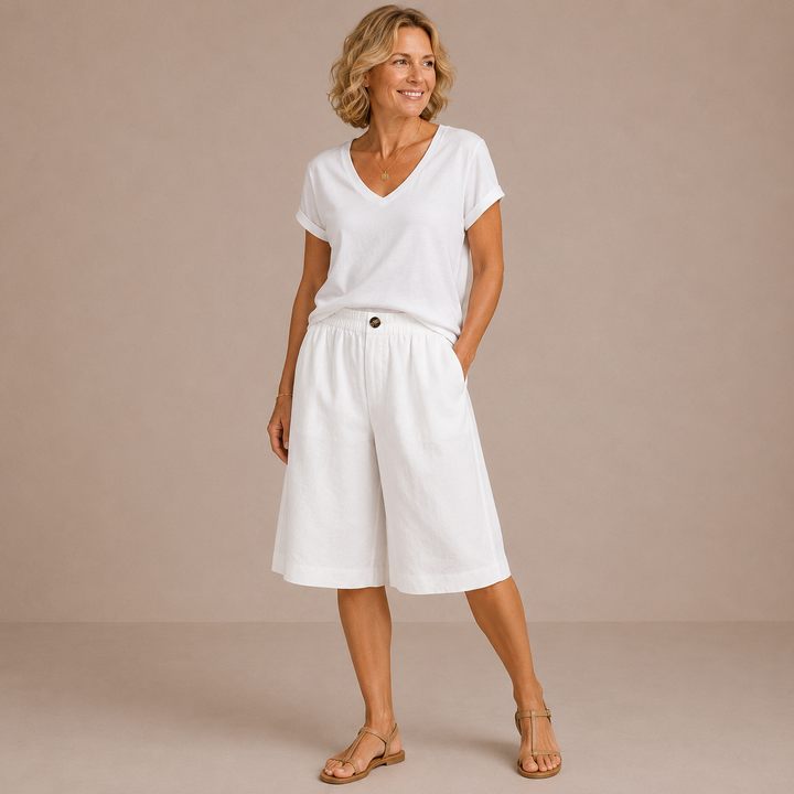 Mevra - Elastic Waist Shorts
