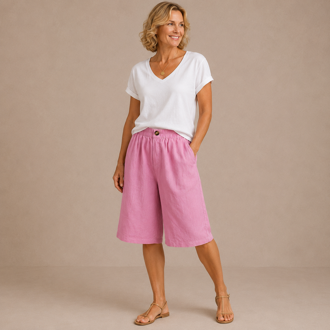 Mevra - Elastic Waist Shorts