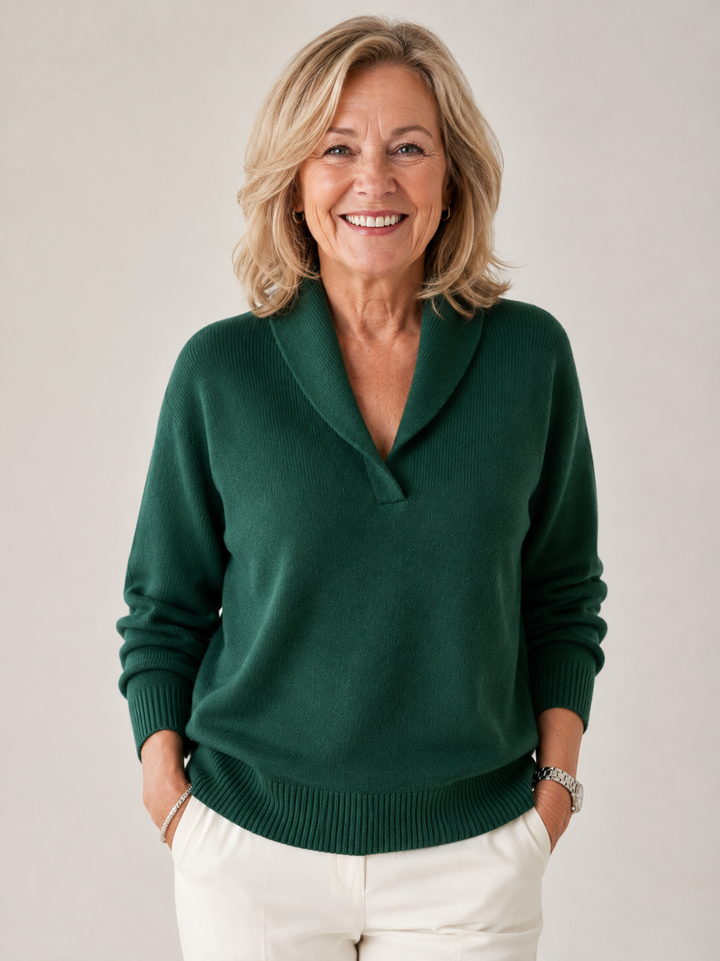 Noreli - V-Neck Knit Sweater