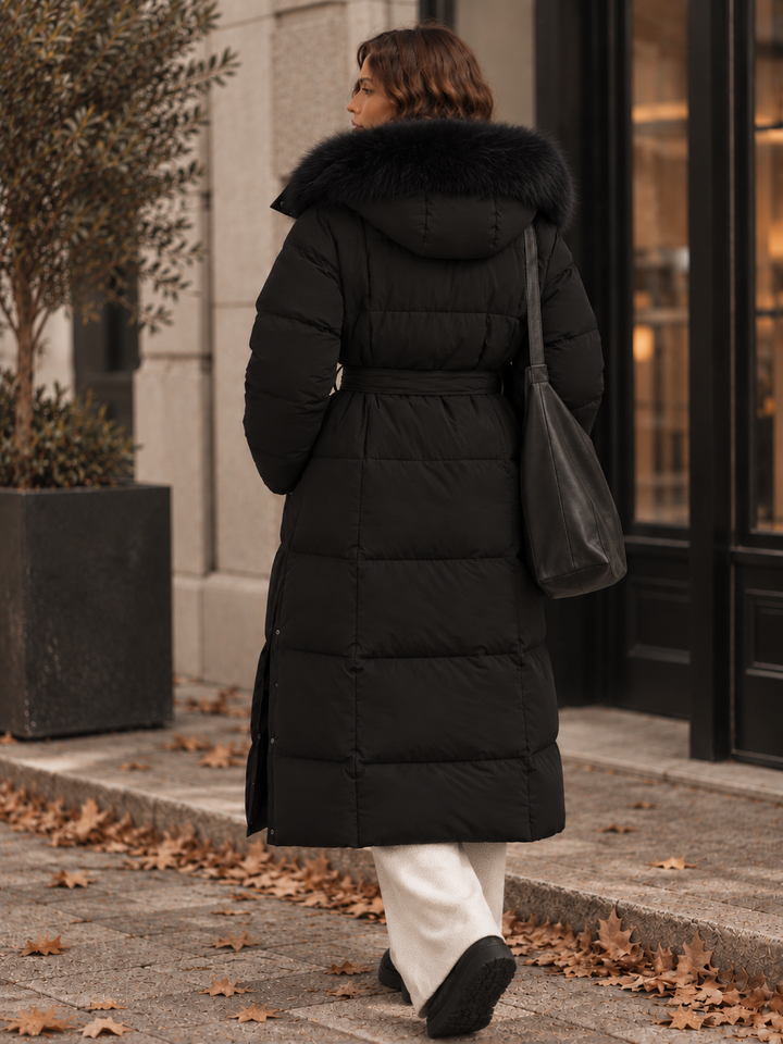 Solyne - Belted Cotton Fill Puffer Coat