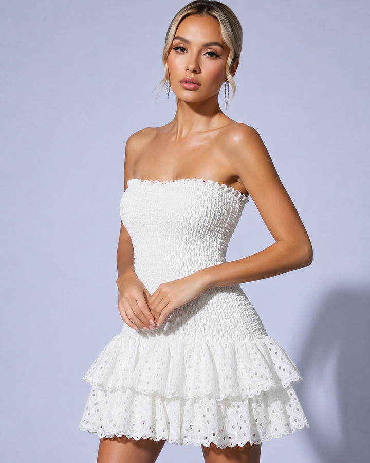 Sevra - Ruffled Woven Mini Dress